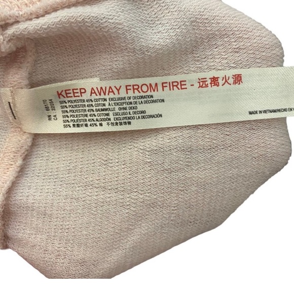 Free People Intimately Free Top Shirt Women Small Good Vibes Pink Cotton Blend - Picture 4 of 6